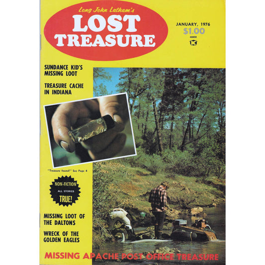 Long John Lathams Lost Treasure Magazine Lost Mines, Buried, Sunken Jan 1976 M1