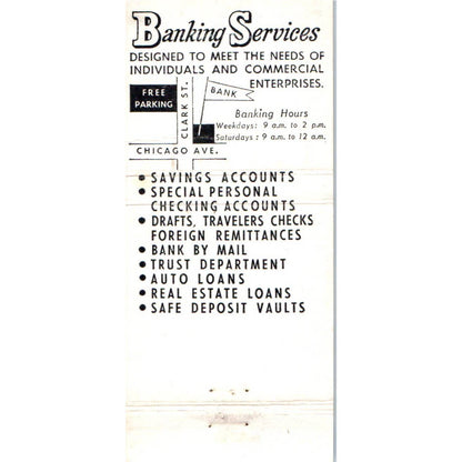 Cosmopolitan National Bank of Chicago Advertising Matchbook Cover SA1-M10