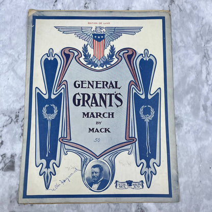 Antique Sheet Music General Grant's March Deluxe Edition Mack Eclipse 1908 TJ4