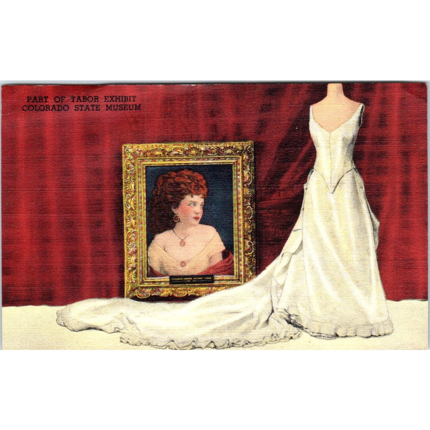 Part of the Tabor Exhibit Colorado State Museum Original Postcard P1-11