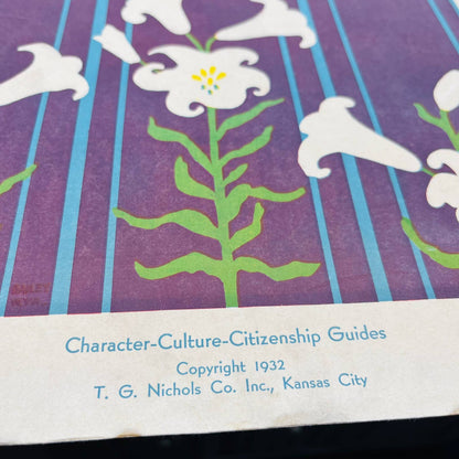 1932 Art Deco Easter Character Culture Citizenship Guides Classroom Poster #29
