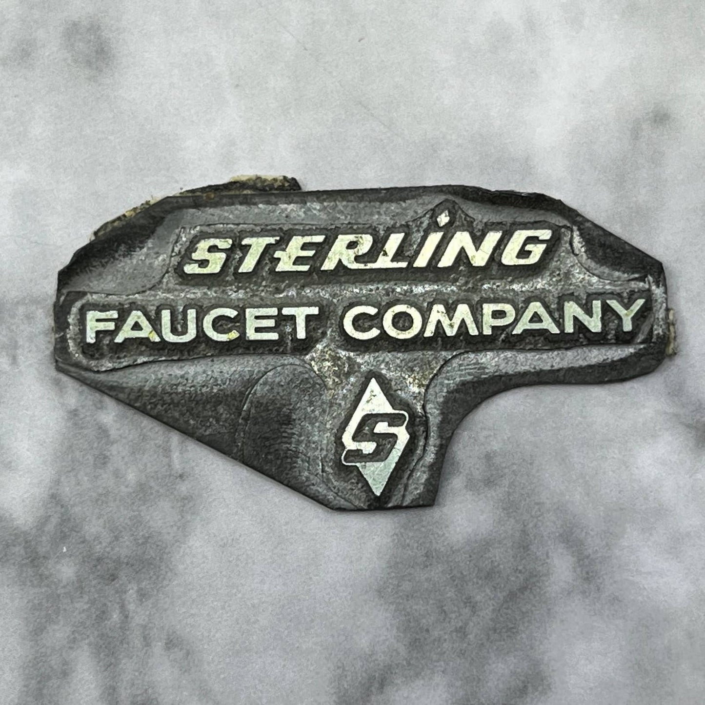 Vintage Printing Letterpress Printers Block Plate Sterling Faucet Company SE833
