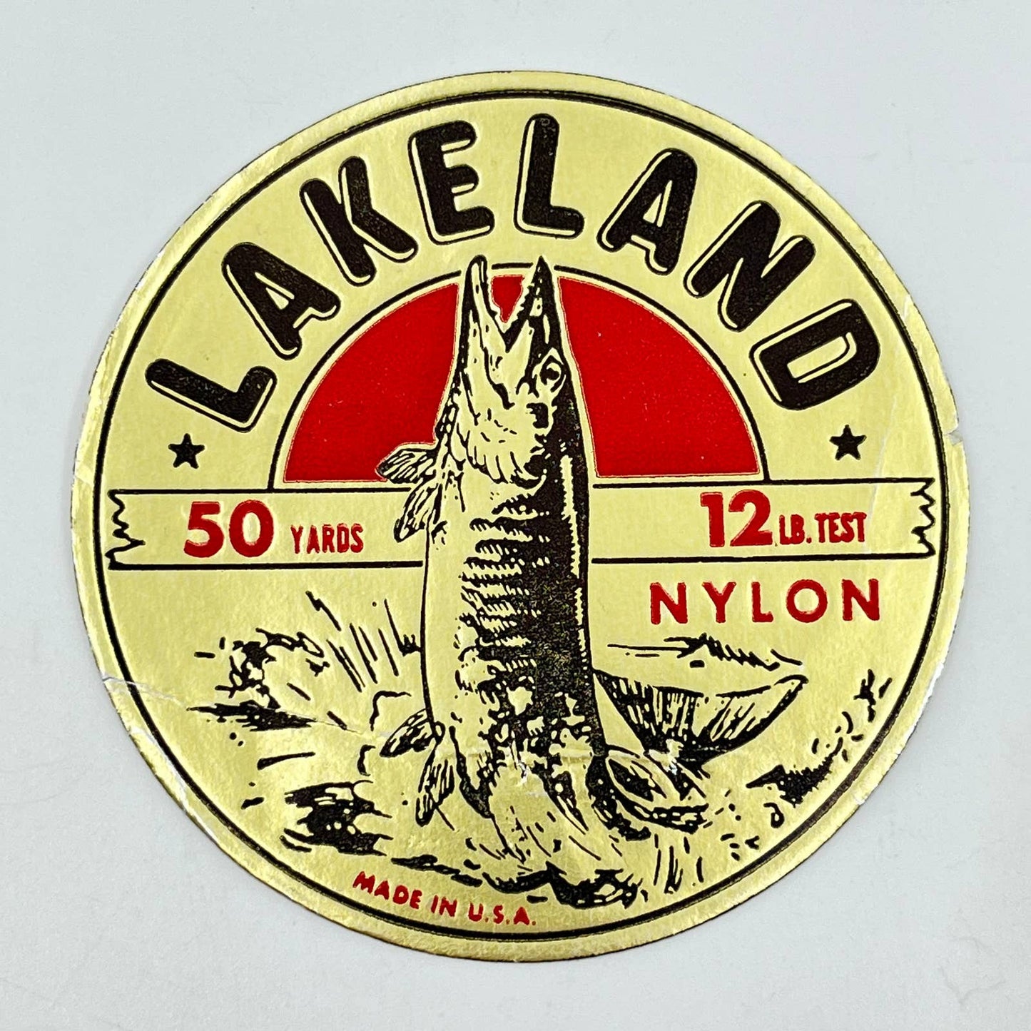 Vintage Lakeland Fishing Line Label SC9