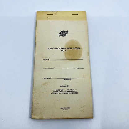 1975 Chicago Northwestern System RR Main Track Inspection Record FRA-2 Forms TE3