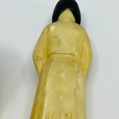 Vintage 1950s Native American Indian Chief Man and Woman Celluloid Dolls 6” TB5