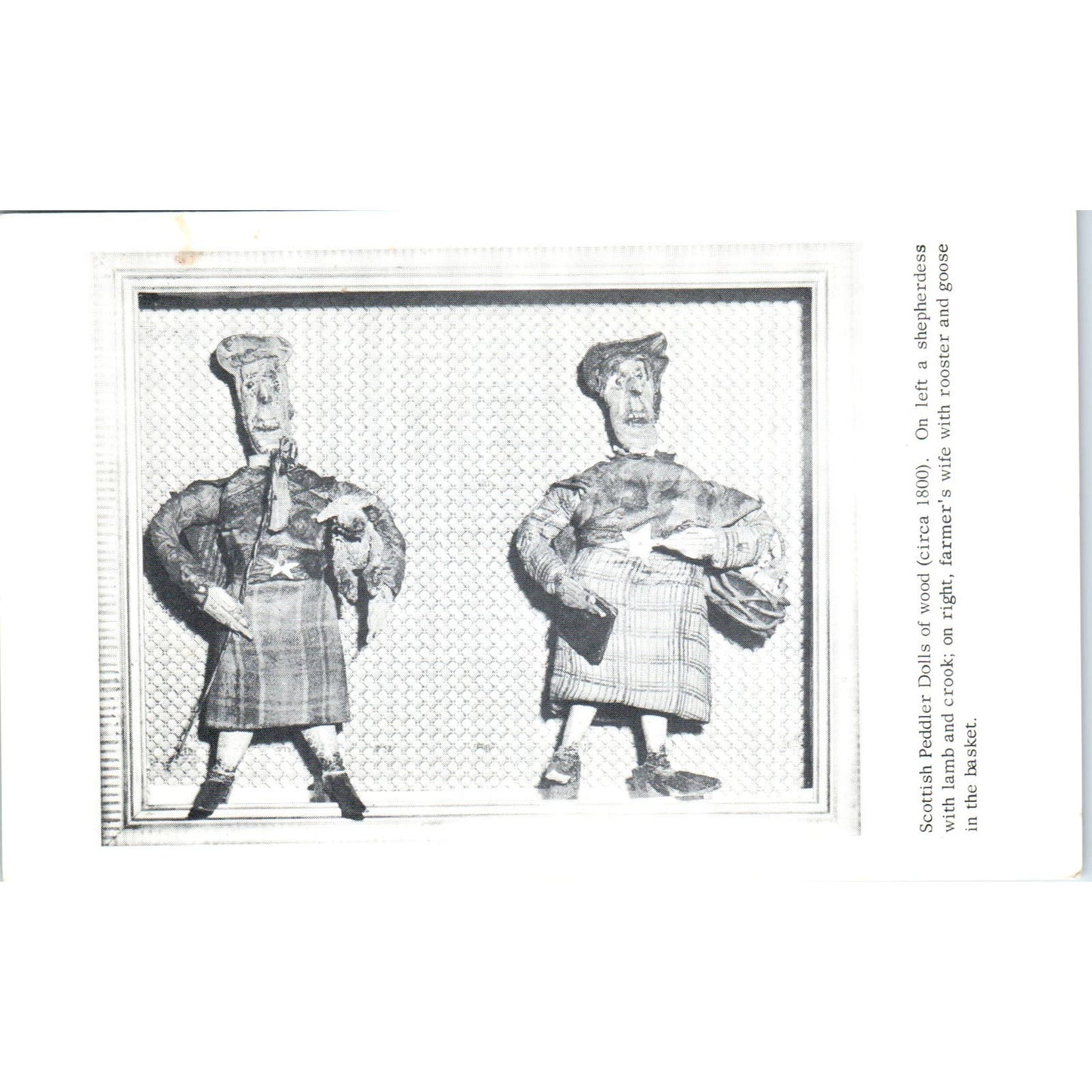 Scottish Peddler Dolls Maretta's Doll & Toy Museum Bergen Original Postcard PB8