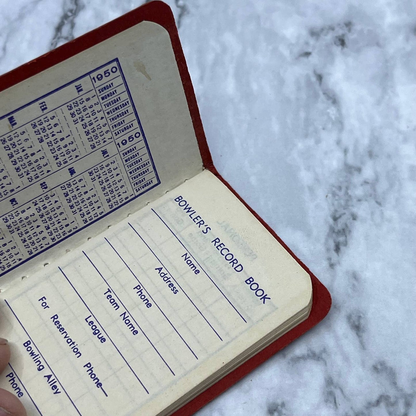 1950 Frank Schanen’s Grafton Bowl Pocket Bowler’ Record Book Grafton WI SF1