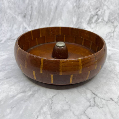 Vtg Handmade Standard Specialty Co San Francisco Redwood Nut Dish & Tools TE3