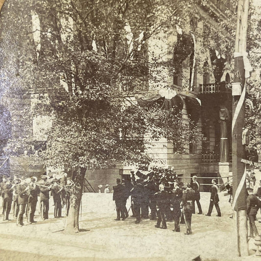 c1900 Stereoview Card President McKinley Funeral SD6