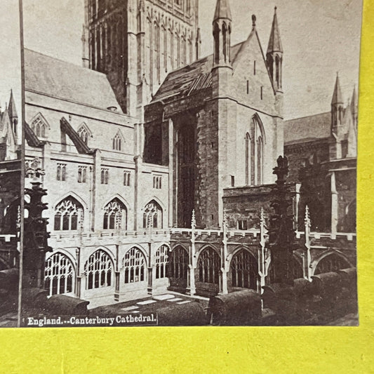 Canterbury Cathedral, England c1880 Antique Stereoview Card H2-3