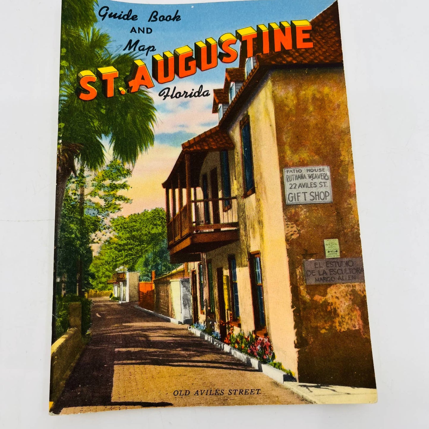 1960s Guide Book and Map of St. Augustine Florida 14 Pages Many Pictures EA2