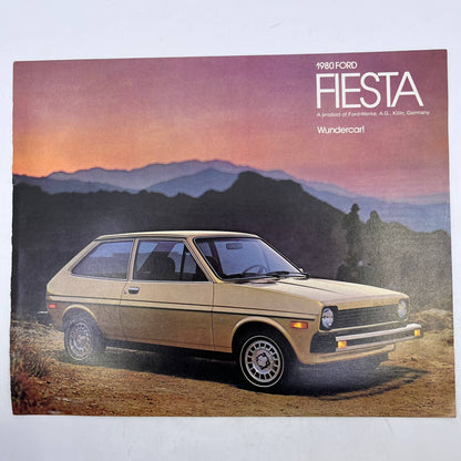 1980 Ford Fiesta Original Dealer New Car Showroom Brochure TH8