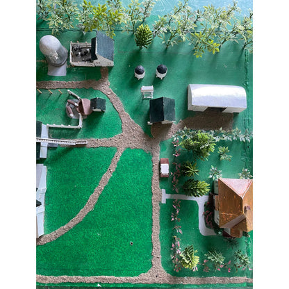 HUGE Vintage Handmade Farmstead Working Farm Miniature Scale Diorama