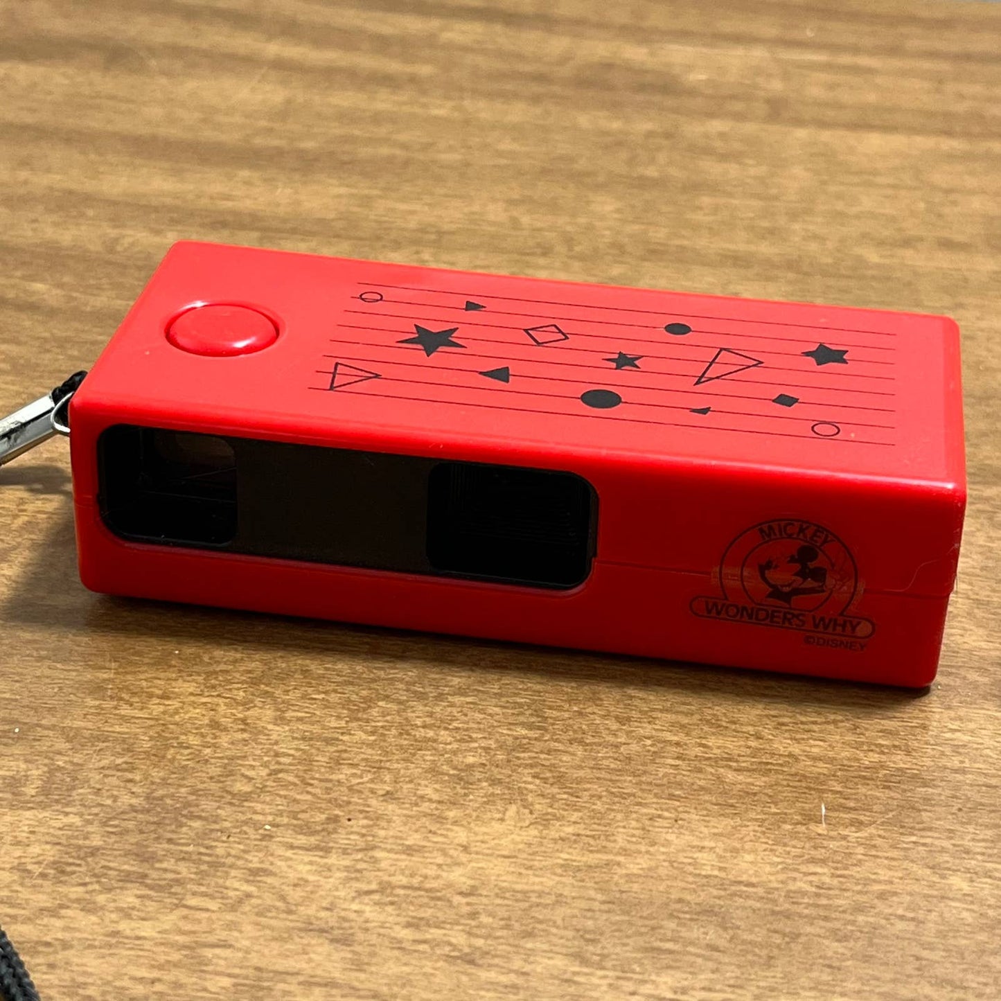 Vintage Disney Red Mickey Wonders Why 110 Film Camera TB8