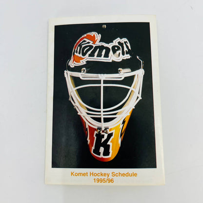 1995-96 Komets Hockey Schedule WENDYS Fort Wayne Indiana TB2