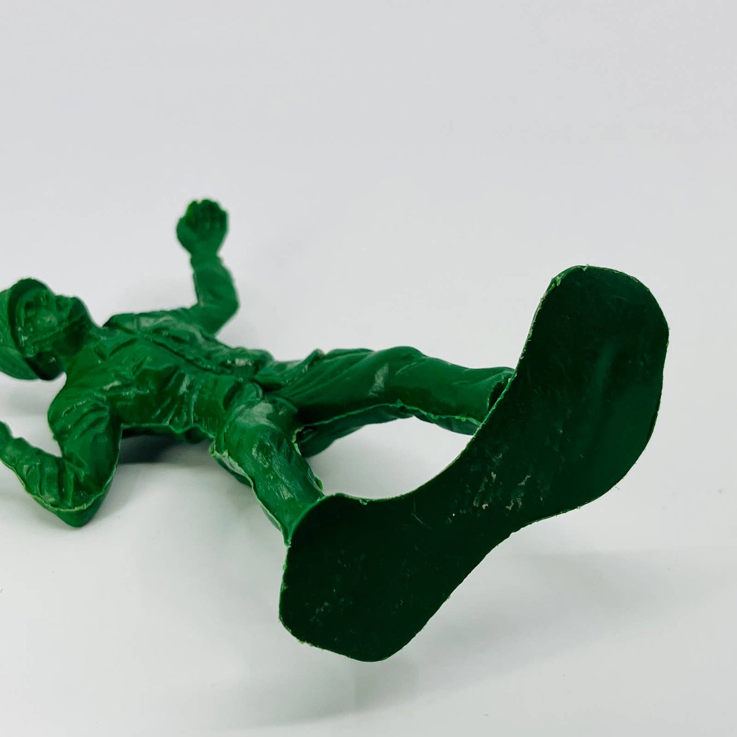 1960s Large Jumbo 5-6” Green Plastic Toy Soldier Throwing Grenade TD9