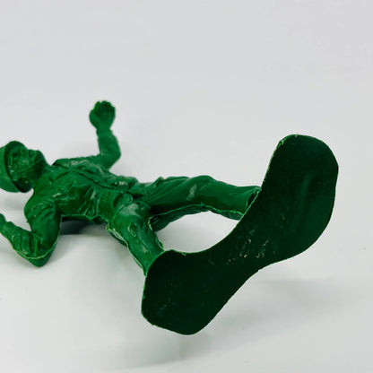 1960s Large Jumbo 5-6” Green Plastic Toy Soldier Throwing Grenade TD9