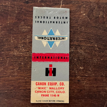 International Harvester IH Canon Equip Mike Mallory Canon City Matchbook SB3-M5