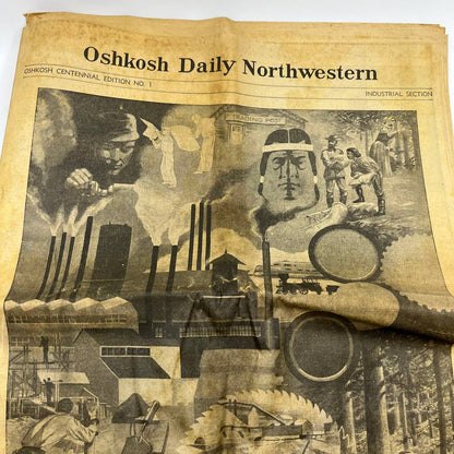 1953 June 5 OSHKOSH DAILY NORTHWESTERN Newspaper Centennial Edition No. 1 TI6-4