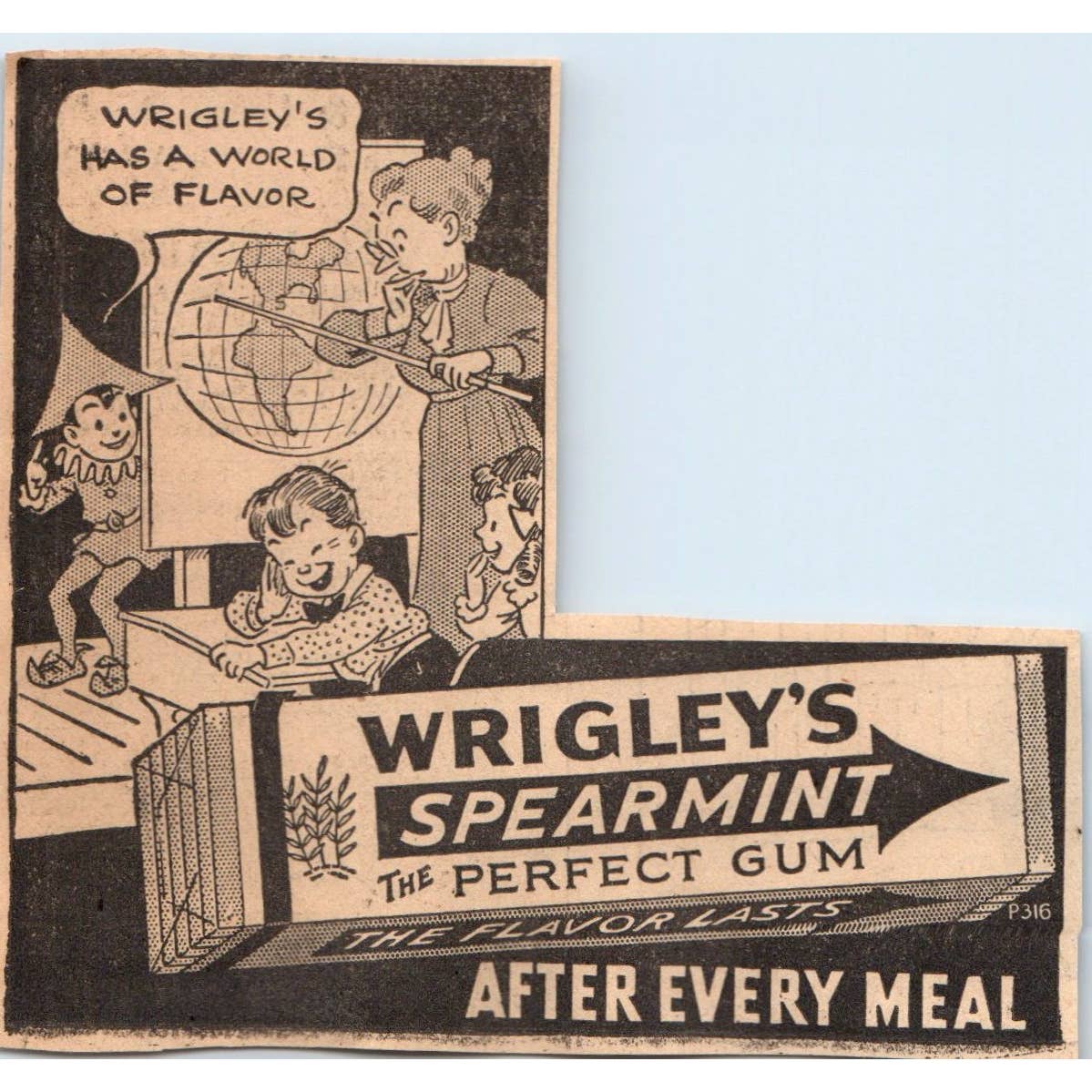 1935 Minneapolis Journal Newspaper Ad Wrigley's Spearmint Gum FL5-6-2