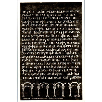 Codex Argenteus Silverbibeln Evangelierna Pa Gotiska Original Postcard TK1-21
