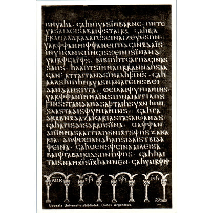 Codex Argenteus Silverbibeln Evangelierna Pa Gotiska Original Postcard P2-1