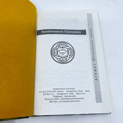 2000 Southwestern University Alumni Directory Georgetown TX TF6