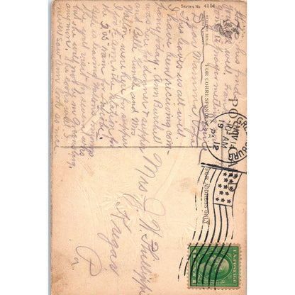Ellen Clapsaddle Thanksgiving Wish Bone Embossed 1912 Original Postcard TK1-28