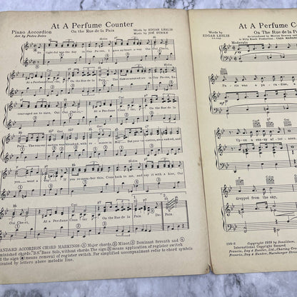 At a Perfume Counter on the Rue de la Paix 1938 Sheet Music TK2-SM3