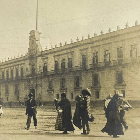 1903 Original Sepia Photograph The National Palace in Mexico City AC7