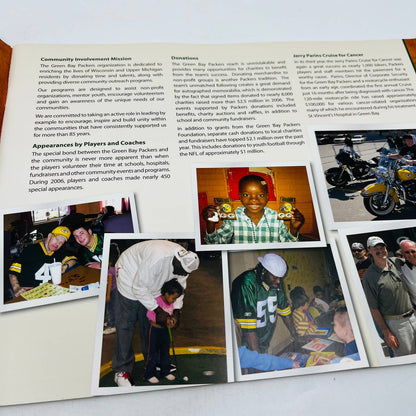 Vintage 2006-2007 Green Bay Packers Community Involvement Report Booklet BA3