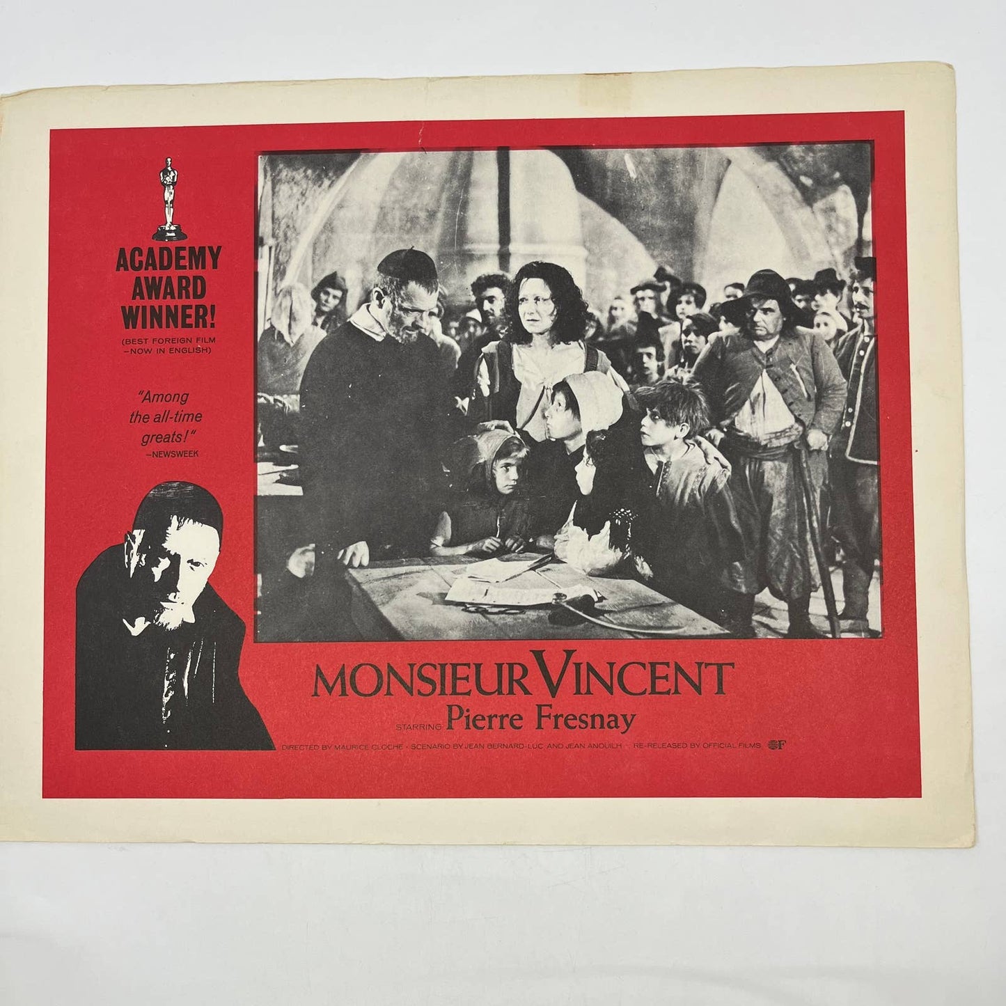 Monsieur Vincent Pierre Fresnay Maurice Cloche Lobby Card 2 FL4