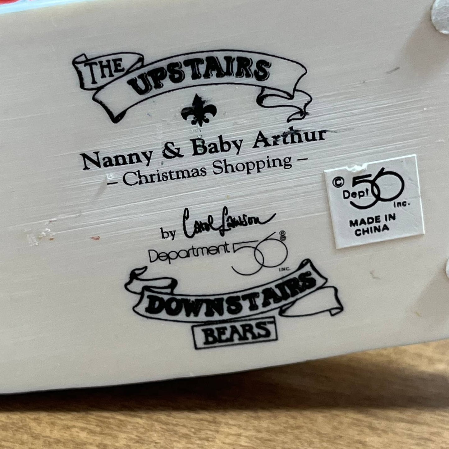 DEPT 56 UPSTAIRS DOWNSTAIRS BEARS Nanny & Baby Arthur Christmas Shopping TA2