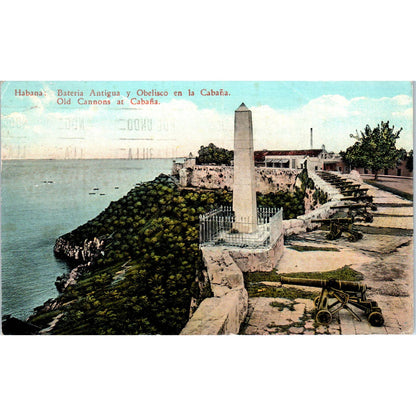 Old Cannons at Cabana Havana Cuba 1941 Original Postcard TK1-25