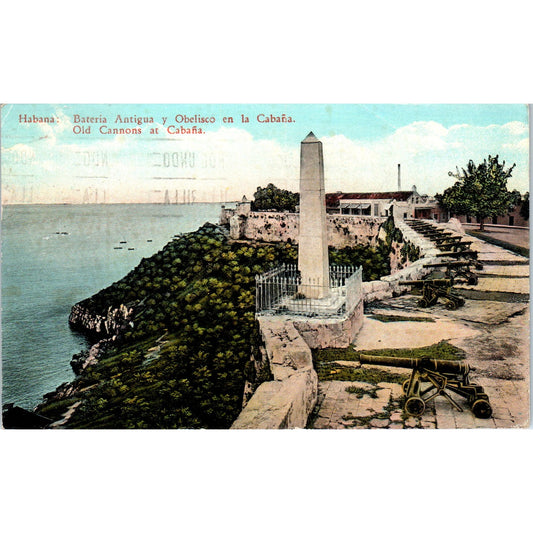 Old Cannons at Cabana Havana Cuba 1941 Original Postcard P2-10