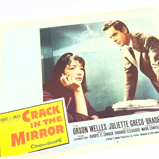 1960 Crack in the Mirror Orson Welles Juliette Greco Dillman Lobby Card FL4