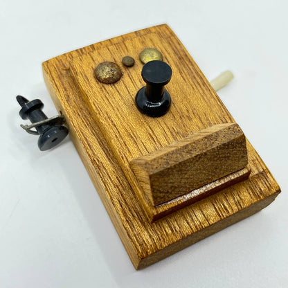 Vintage Handmade Oak Old Fashioned Telephone Magnet Doll House Furniture TF7-3