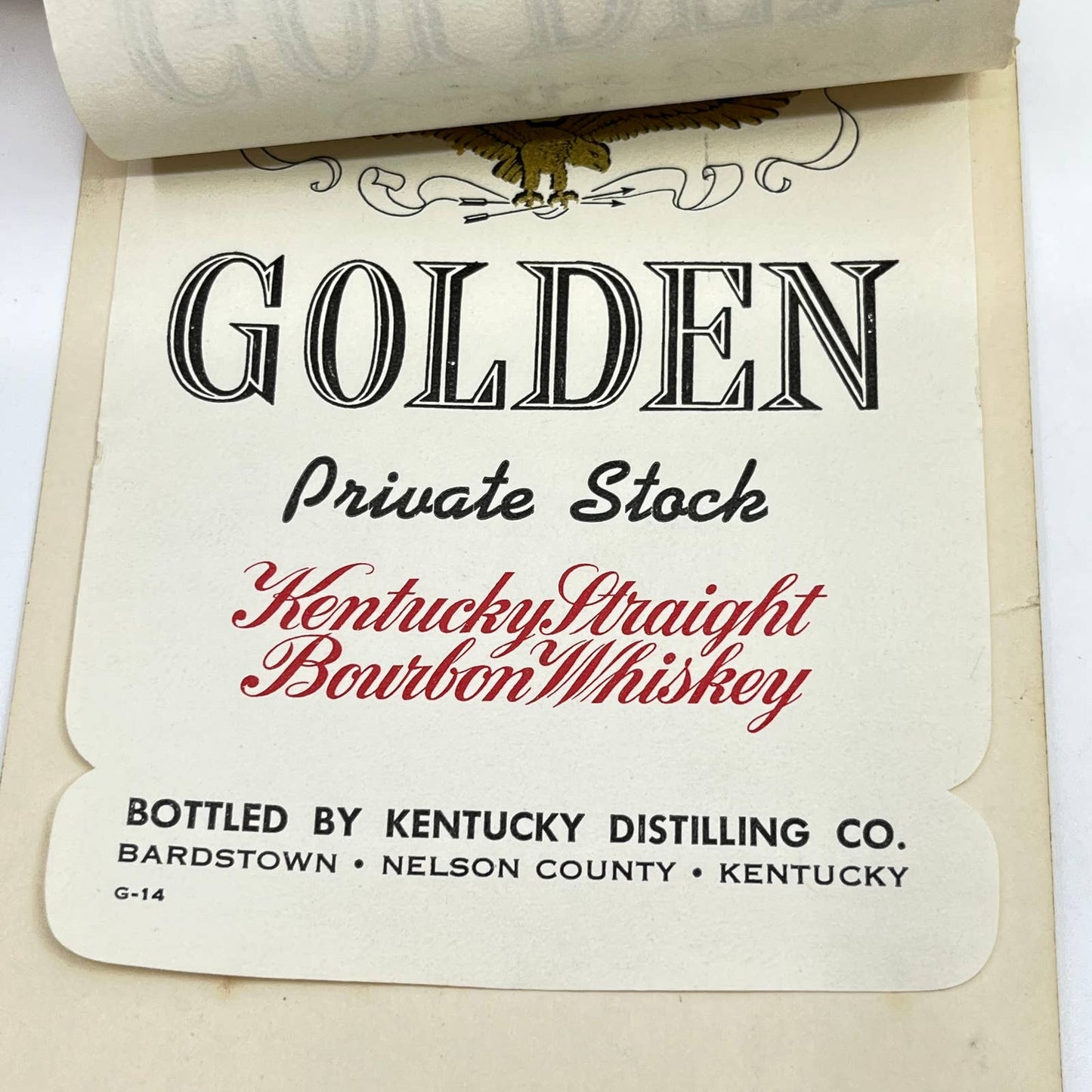 Golden Deluxe Whiskey Label Set of 3 Kentucky Distilling Co Bardstown KY
