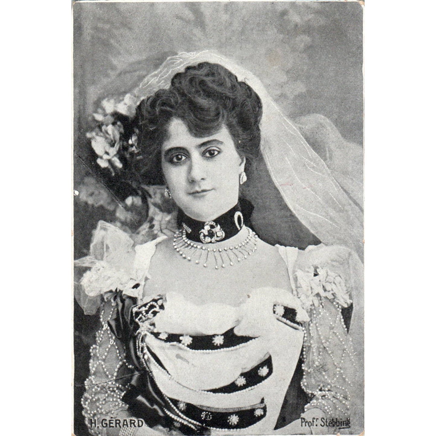 Antique Postcard RPPC French Victorian Lady H. Gerard Prof Stebbing SE8