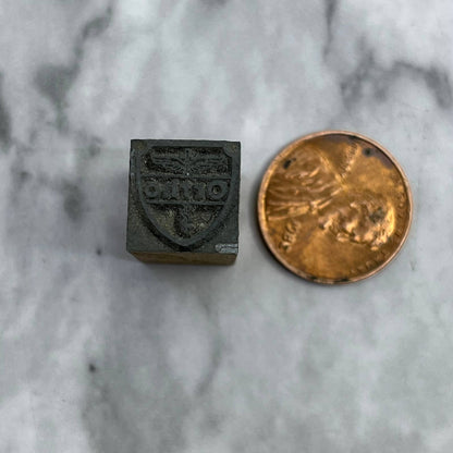 Vintage Printing Letterpress Printers Block Plate Ortho Emblem SE827
