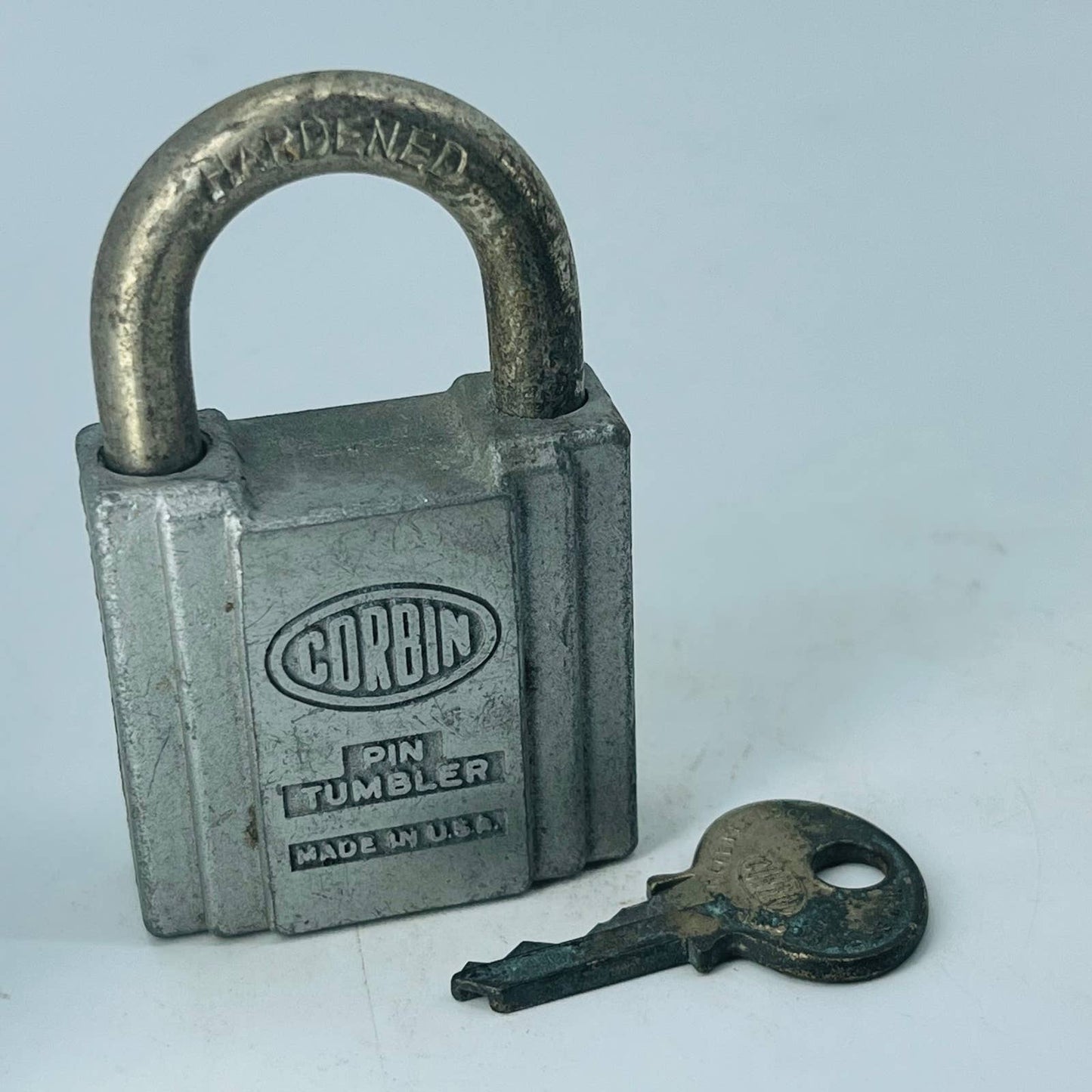 Vintage Art Deco Corbin Pin Tumbler USA Lock Padlock With Key SA8-1