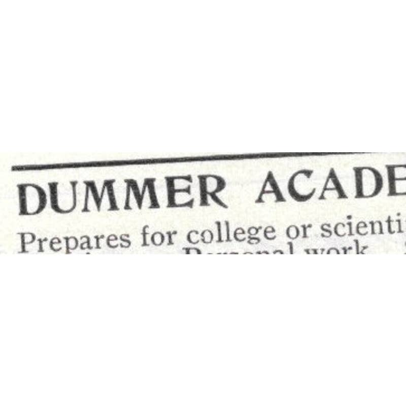 Dummer Academy Perley L. Horne South Byfield Mass - 1903 Original Ad TJ8-7-2