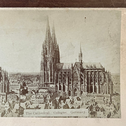 The Cathedral, Cologne Germany c1880 Antique Stereoview Card TJ9-V4