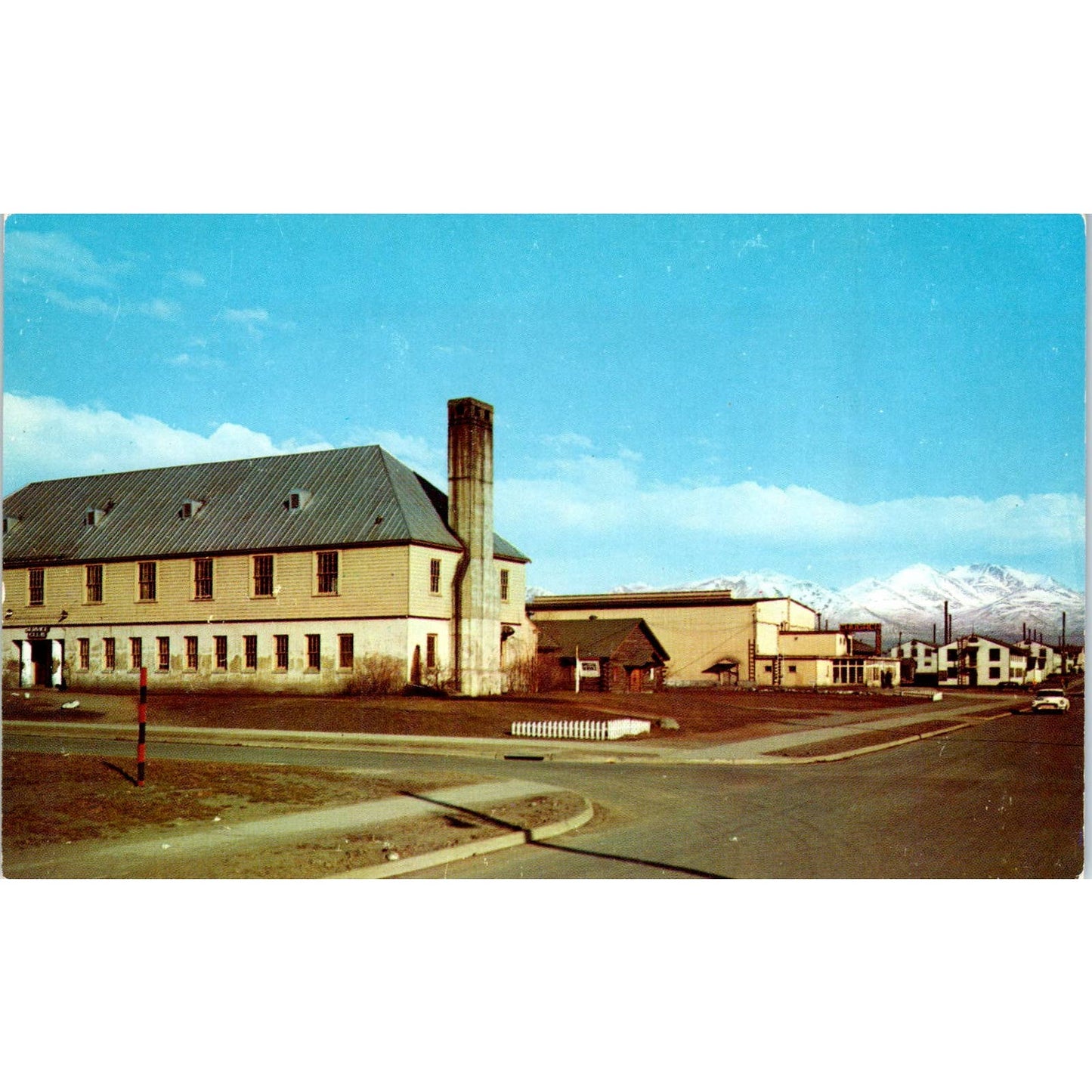 Elmendorf AFB Service Club and Chugach Theatre - Original Postcard TJ7-RP1