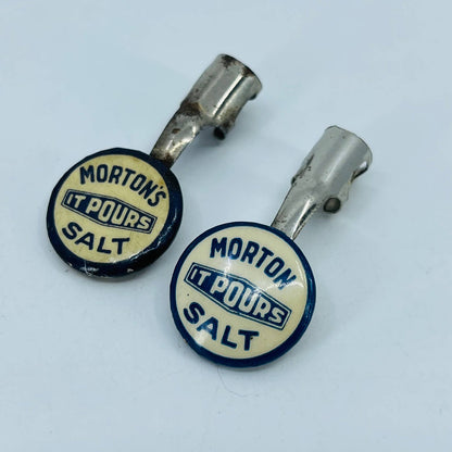 Vintage Morton’s Salt It Pours Pencil Topper Set of 2 Lou Fox Chicago SC3