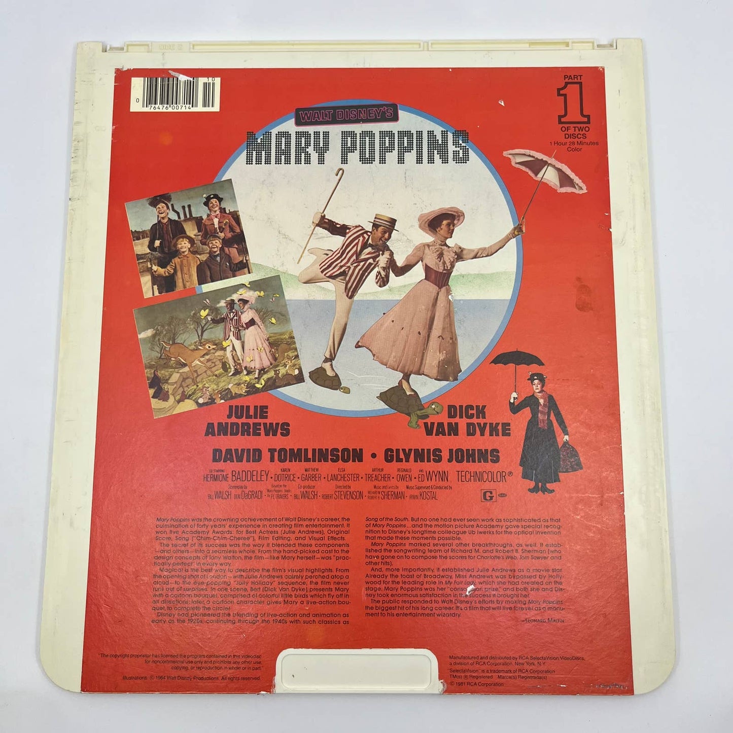 WALT Disney's Mary Poppins PART 1 - RCA SelectaVision - CED VideoDisc TG5