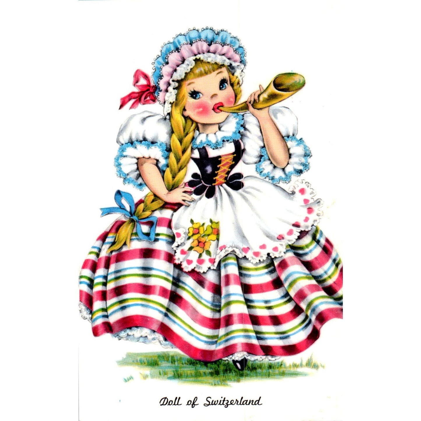 Doll of Switzerland - Dolls of Many Lands Series Original Postcard PB4
