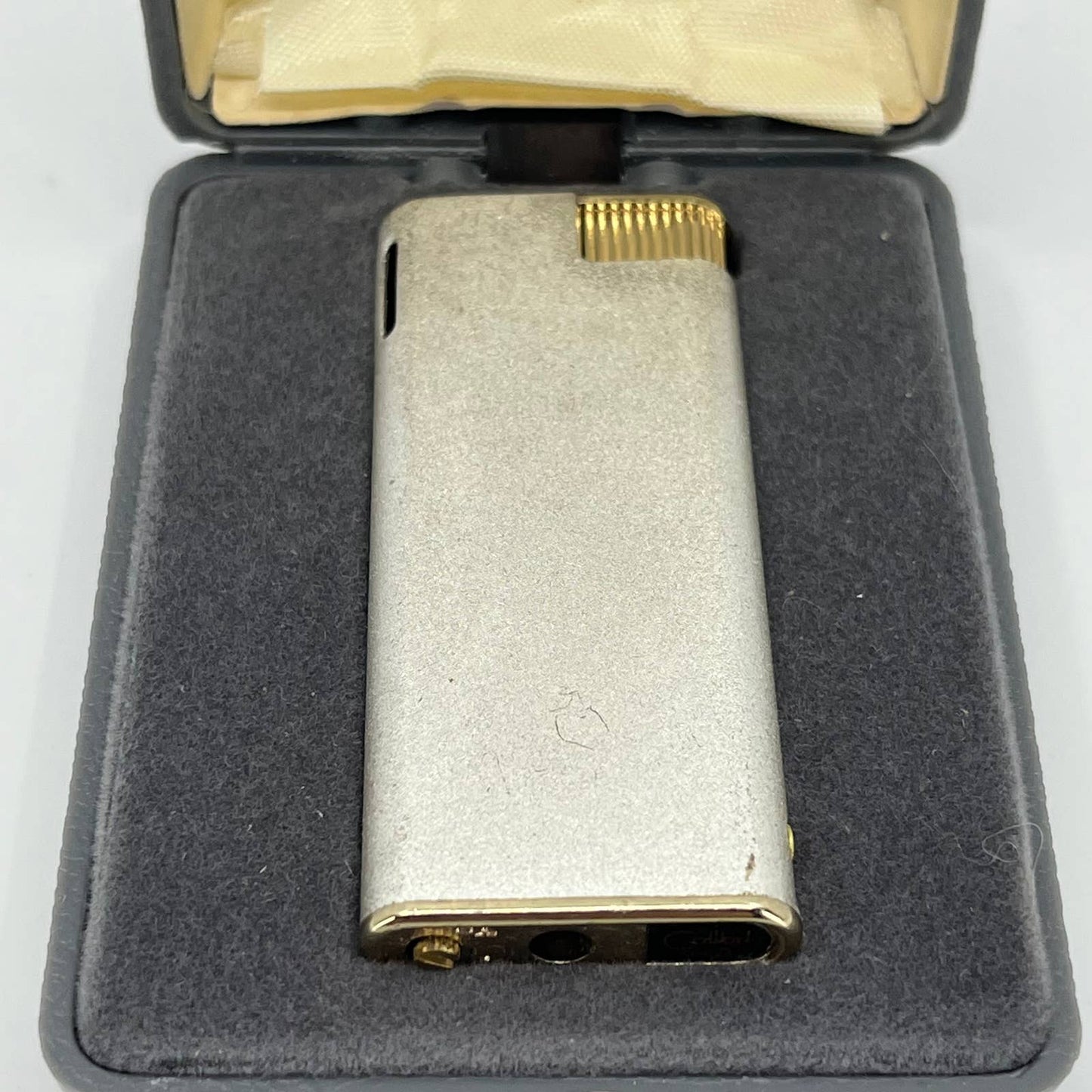 Vintage Colibri ELECTRO-QUARTZ Silver Tone Torch Lighter c/w Original Case SA2