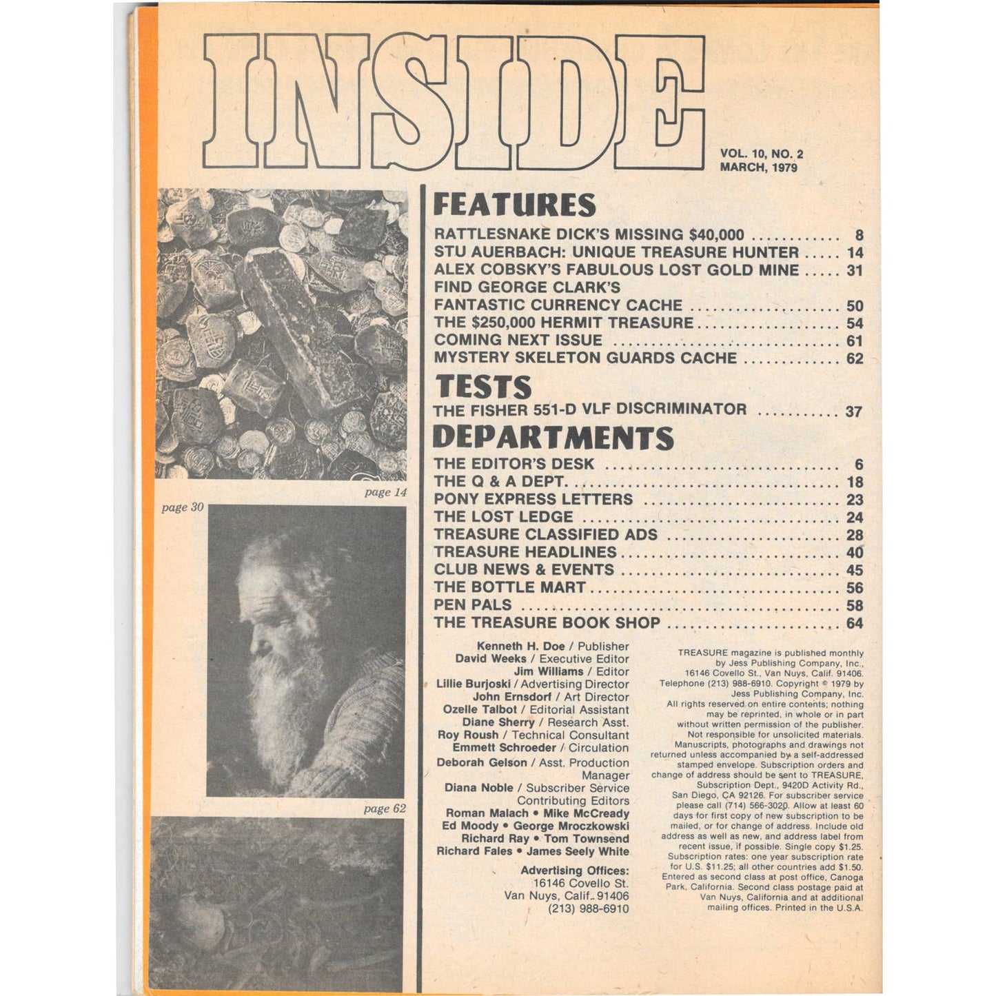 Treasure Magazine - Treasure Hunting Mines Buried Metal Detecting March 1979 MB3