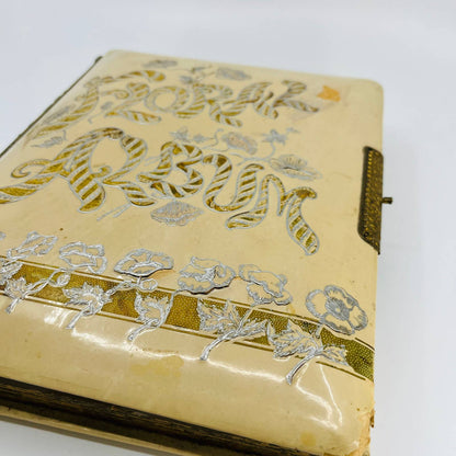 1880s Victorian Photo Album “Floral Album” Ornate Pages 10.5 x 9” TB6